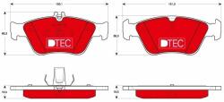 TRW set placute frana, frana disc TRW DTEC COTEC GDB1205DTE (GDB1205DTE)