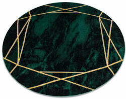 Glamour Kizárólagos EMERALD szőnyeg 1022 kör - glamour, elegáns márvány, geometriai üveg zöld / arany kerék 200 cm (AF524)