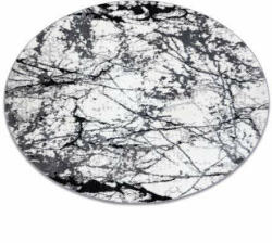 Marble Modern COZY szőnyeg 8871 Kör, Marble, Márvány - Structural két szintű gyapjú szürke kerék 160 cm (O146)
