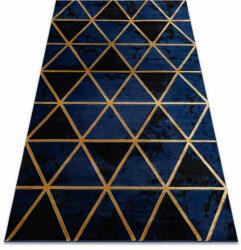 Glamour Kizárólagos EMERALD szőnyeg 1020 glamour, elegáns márvány, háromszögek sötétkék / arany 160x220 cm (AF716)