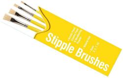Humbrol Stipple Brush pack AG430 - set de perii plate (dimensiunea 3/5/7/10) (31-AG4306)