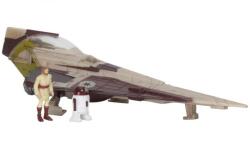 Jazwares Star Wars - Csillagok háborúja 13 cm-es jármű figurával - Jedi Starfighter Delta 7-B + Obi-Wan Kenobi és R4-P17 (SWJ0014)
