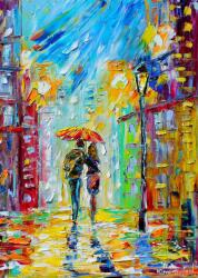 Enjoy - Puzzle Romantism ploios în oraș - 1 000 piese