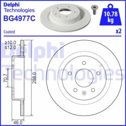 DELPHI Disc frana DELPHI BG4977C (BG4977C) - automobilus