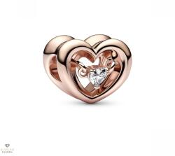 Pandora szív lebegő kővel charm - 782493C01