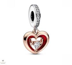 Pandora kéttónusú szív függő charm - 782450C01