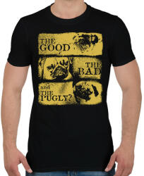 printfashion A Jó, a Rossz és a Mopsz - Férfi póló - Fekete (11558461)