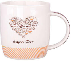 Altom Design Coffe Time kávés porcelán bögre - 300 ml - szíves (IMO-ALT-01010031840-8167516)