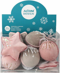 Altom Design Karácsonyfa dísz textil bevonattal - 4-féle - 1 darab (IMO-ALT-1708001788)