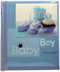 P&O Baby Boy spirálos öntapadós bébi fényképalbum - kék (SA-20-220-221-P22-16BLUE)