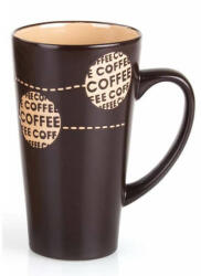 BANQUET COFFEE magasfalú kerámia kávésbögre - 450 ml - barna (VET-603887B)