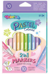 Colorino Pastell kétvégű filctoll készlet 10 darabos (80875PTR)