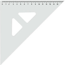 ICO átlátszó Háromszög vonalzó - 45 fokos (JS-7250086000-104328-744150)