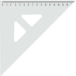 ICO átlátszó Háromszög vonalzó - 45 fokos (JS-7250086000-104328)