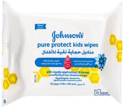 Johnson's Pure Protect Kids nedves törlőkendő 25db-os Nigella&Honey