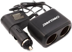 Carguard Priza dubla pentru incarcator auto, cu cablu + USB 1A - CARGUARD (GB-USC001)