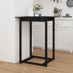 vidaXL Masă de bar, negru, 80x80x110 cm, lemn masiv de pin (822186)