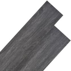 vidaXL Plăci de pardoseală, negru, 4, 46 m2, 3 mm, PVC (146595)