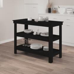 vidaXL Banc de lucru, negru, 110, 5x50x80 cm, lemn masiv pin (823648)