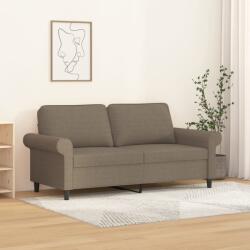 vidaXL Canapea cu 2 locuri, gri taupe, 140 cm, material textil (349200) Canapea