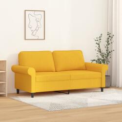 vidaXL Canapea cu 2 locuri, galben deschis, 140 cm, material textil (349198) Canapea