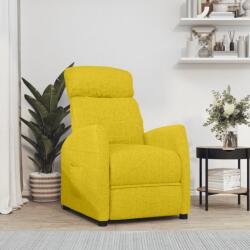 vidaXL Fotoliu rabatabil, galben deschis, material textil (341698)