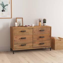 vidaXL Servantă, maro, 110x35x70 cm, lemn masiv de pin reciclat (349921) Comoda