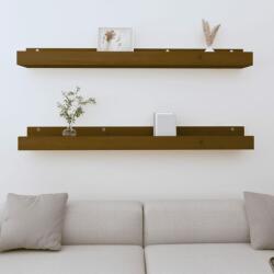 vidaXL Rafturi de perete 2 buc. maro miere 110x12x9 cm lemn masiv pin (823597) Raft