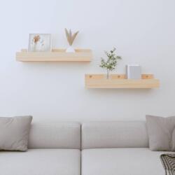 vidaXL Rafturi de perete, 2 buc. , 50x12x9 cm, lemn masiv de pin (823584) Raft