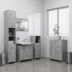vidaXL Set mobilier baie, 4 piese, gri beton (3071715)