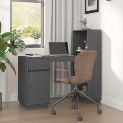 vidaXL Birou, gri, 110x53x117 cm, lemn masiv de pin (814511)