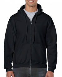 Gildan Uniszex kapucnis pulóver Gildan GI18600 Heavy Blend Adult Full Zip Hooded Sweatshirt -3XL, Black