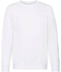 Fruit of the Loom Gyerek Pulóver Hosszú ujjú Fruit of the Loom Premium Set-In Sweat Kids - 164 (14-15), Fehér