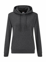 Fruit of the Loom Női kapucnis hosszú ujjú pulóver Fruit of the Loom Ladies' Classic Hooded Sweat XS, Sötét heather szürke