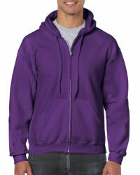 Gildan Uniszex kapucnis pulóver Gildan GI18600 Heavy Blend Adult Full Zip Hooded Sweatshirt -L, Purple