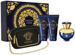 Versace Dylan Blue pour Femme Set cadou, Apă de parfum 100 ml + Gel de dus 100 ml + Lapte de corp 100 ml + geanta de mana, Femei