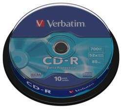Verbatim CD-R 700MB 52x Írható CD lemez (10db) (43437) (43437)