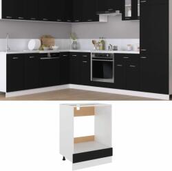 vidaXL Dulap pentru cuptor, negru, 60 x 46 x 81, 5 cm, PAL (802498)