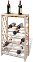 vidaXL Suport pentru 25 de sticle de vin, lemn masiv de brad (241068) - comfy