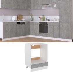 vidaXL Dulap pentru cuptor, gri beton, 60 x 46 x 81, 5 cm, PAL (802501)