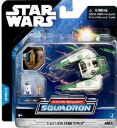 Jazwares Star Wars - Csillagok háborúja Micro Galaxy Squadron 8 cm-es jármű figurával - Yoda's Jedi Starfighter - Yoda + R2-D2 (SWJ0008)