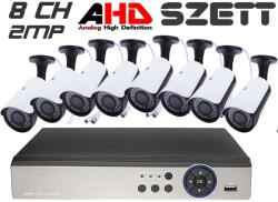 E-KamHD 8 kamerás 2MP 2.8mm / 6mm AHD csőkamera rendszer szett, kültéri/beltéri, 30m IR