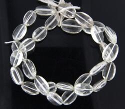  Cuart Alb Margele Pietre Semipretioase Oval Fatetat - 12-16 x 7-12 mm - Lungima Sirag 24 cm