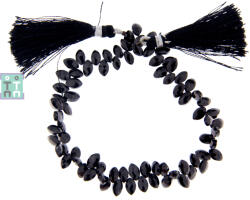  Spinel Negru Margele Pietre Semipretioase Oval Fatetat - 5 x 8 mm