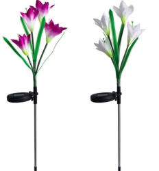 Union Lily napelemes kerti lámpa fehér színvilág (WFD-7310_white_Lily)