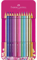 Faber-Castell Grip Sparkle színesceruza 12db fémdobozban