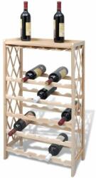 VidaXL Suport sticle de vin pentru 25 de sticle, lemn (241068)