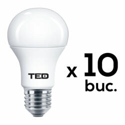 TED Electric Bec LED E27 230V 12W 6400K A60 1100lm VALUE 10 buc la folie TED000491 (A0062023)
