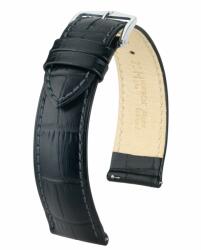 Hirsch Duke Fekete óraszíj - 23mm / L -120/80mm