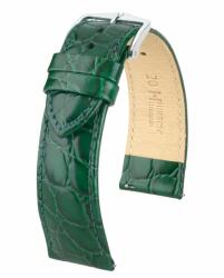 Hirsch Crocograin Zöld óraszíj - 18mm / M - 110/70mm